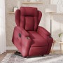Sillón eléctrico reclinable elevable de tela rojo tinto en Sillones | Comprar online en Foru.es