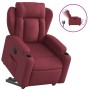 Sillón eléctrico reclinable elevable de tela rojo tinto en Sillones | Comprar online en Foru.es