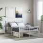 Estructura cama metal con cabecero y estribo blanco 135x190 cm de , Camas y somieres - Ref: Foro24-355529, Precio: 106,32 €, ...