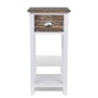 Mesita de noche con 1 cajón marrón y blanca de vidaXL, Mesitas de noche - Ref: Foro24-242039, Precio: 49,72 €, Descuento: %