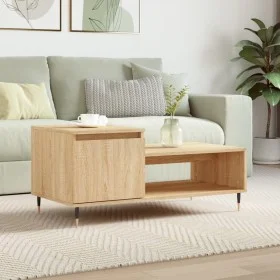 Mesa de centro madera contrachapada roble Sonoma 100x50x45 cm de , Mesas de centro - Ref: Foro24-830823, Precio: 46,62 €, Des...