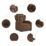 Sillón eléctrico reclinable elevable de tela marrón en Sillones | Comprar online en Foru.es
