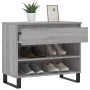 Mueble zapatero madera contrachapada gris Sonoma 70x36x60 cm de , Zapateros y organizadores de calzado - Ref: Foro24-831450, ...
