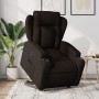 Sillón eléctrico reclinable elevable de tela marrón oscuro en Sillones | Comprar online en Foru.es