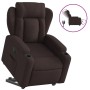 Sillón eléctrico reclinable elevable de tela marrón oscuro en Sillones | Comprar online en Foru.es