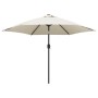 Sombrilla voladiza 3 m blanca arena de vidaXL, Sombrillas - Ref: Foro24-42204, Precio: 89,12 €, Descuento: %