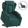 Sillón eléctrico reclinable elevable de tela verde oscuro en Sillones | Comprar online en Foru.es