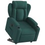 Sillón eléctrico reclinable elevable de tela verde oscuro en Sillones | Comprar online en Foru.es
