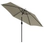 Sombrilla voladiza 3 m blanca arena de vidaXL, Sombrillas - Ref: Foro24-42204, Precio: 89,12 €, Descuento: %
