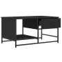 Black engineered wood coffee table 85.5x51x45 cm by , Coffee table - Ref: Foro24-835339, Price: 56,10 €, Discount: %