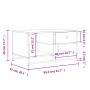Mesa de centro madera de ingeniería negra 85,5x51x45 cm de , Mesas de centro - Ref: Foro24-835339, Precio: 56,79 €, Descuento: %
