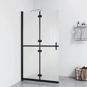 Folding shower screen frosted ESG glass 100x190 cm by , Shower walls and screens - Ref: Foro24-151195, Price: 270,17 €, Disco...
