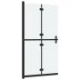 Folding shower screen frosted ESG glass 100x190 cm by , Shower walls and screens - Ref: Foro24-151195, Price: 270,17 €, Disco...