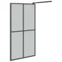 Accessible shower screen dark tempered glass 100x195 cm by , Shower walls and screens - Ref: Foro24-151886, Price: 172,38 €, ...