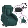 Sillón eléctrico reclinable elevable de tela verde oscuro en Sillones | Comprar online en Foru.es