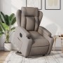 Sillón eléctrico reclinable elevable de tela gris taupe en Sillones | Comprar online en Foru.es