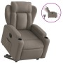 Sillón eléctrico reclinable elevable de tela gris taupe en Sillones | Comprar online en Foru.es