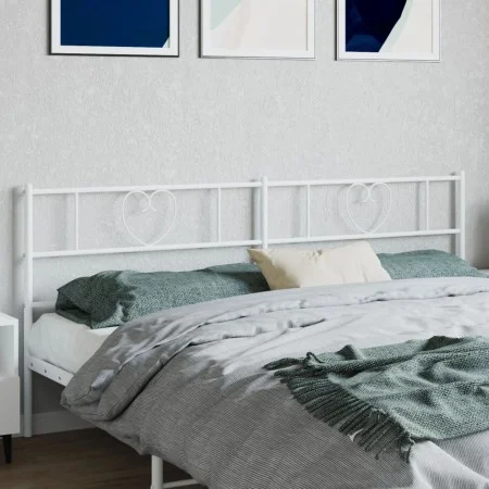 Kopfteil aus weißem Metall, 180 cm von , Kopf- und Fußteile - Ref: Foro24-355548, Preis: 37,43 €, Rabatt: %