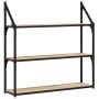 Estantería de pared madera ingeniería roble Sonoma 80x21x78,5cm de , Estantes y estanterías - Ref: Foro24-835455, Precio: 51,...