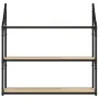 Estantería de pared madera ingeniería roble Sonoma 80x21x78,5cm de , Estantes y estanterías - Ref: Foro24-835455, Precio: 48,...