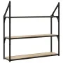Estantería de pared madera ingeniería roble Sonoma 80x21x78,5cm de , Estantes y estanterías - Ref: Foro24-835455, Precio: 48,...