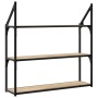 Estantería de pared madera ingeniería roble Sonoma 80x21x78,5cm de , Estantes y estanterías - Ref: Foro24-835455, Precio: 51,...