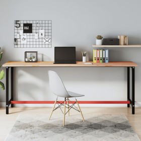 Tablero de escritorio madera maciza de haya 220x55x2,5 cm de , Tableros para mesas - Ref: Foro24-356098, Precio: 176,94 €, De...
