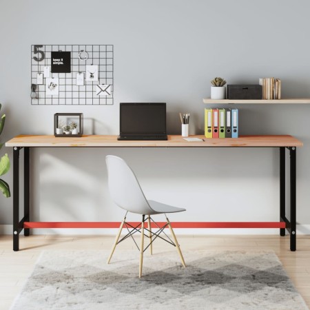 Tablero de escritorio madera maciza de haya 220x55x2,5 cm de , Tableros para mesas - Ref: Foro24-356098, Precio: 176,94 €, De...