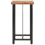 Mesa alta de hierro y madera maciza de acacia 55x55x107 cm de , Mesas de cocina y de comedor - Ref: Foro24-356369, Precio: 18...
