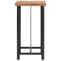Mesa alta de hierro y madera maciza de acacia 55x55x107 cm de , Mesas de cocina y de comedor - Ref: Foro24-356369, Precio: 18...