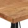 Mesa alta de hierro y madera maciza de acacia 55x55x107 cm de , Mesas de cocina y de comedor - Ref: Foro24-356369, Precio: 18...