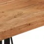 Mesa alta de hierro y madera maciza de acacia 55x55x107 cm de , Mesas de cocina y de comedor - Ref: Foro24-356369, Precio: 18...