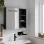 Mueble de baño con espejo y luz LED negro 60x13x52 cm de , Tocadores de baño - Ref: Foro24-357971, Precio: 88,95 €, Descuento: %
