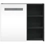 Mueble de baño con espejo y luz LED negro 60x13x52 cm de , Tocadores de baño - Ref: Foro24-357971, Precio: 88,95 €, Descuento: %