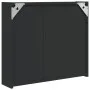 Mueble de baño con espejo y luz LED negro 60x13x52 cm de , Tocadores de baño - Ref: Foro24-357971, Precio: 88,95 €, Descuento: %