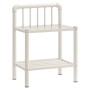 Mesita de noche metal vidrio blanco transparente 45x34,5x62,5cm de vidaXL, Mesitas de noche - Ref: Foro24-325098, Precio: 38,...
