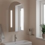 Mueble de baño con espejo arqueado y luz LED blanco 42x13x70 cm de , Tocadores de baño - Ref: Foro24-357973, Precio: 100,72 €...