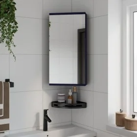 Mueble de baño de esquina con espejo gris 30x24x60 cm de , Tocadores de baño - Ref: Foro24-357978, Precio: 122,39 €, Descuent...