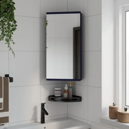 Mueble de baño de esquina con espejo gris 30x24x60 cm de , Tocadores de baño - Ref: Foro24-357978, Precio: 122,39 €, Descuent...