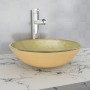 Lavabo de vidrio templado dorado 42 cm de vidaXL, Lavabos - Ref: Foro24-142233, Precio: 52,78 €, Descuento: %