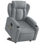 Sillón de masaje eléctrico reclinable elevable tela gris claro en Sillones | Comprar online en Foru.es