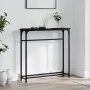 Mesa consola madera de ingeniería negra 75x19,5x75 cm de , Mesas auxiliares - Ref: Foro24-834135, Precio: 36,07 €, Descuento: %
