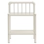 Mesita de noche metal vidrio blanco transparente 45x34,5x62,5cm de vidaXL, Mesitas de noche - Ref: Foro24-325098, Precio: 38,...