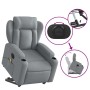 Sillón de masaje eléctrico reclinable elevable tela gris claro en Sillones | Comprar online en Foru.es