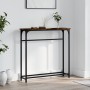 Mesa consola madera de ingeniería roble ahumado 75x19,5x75 cm de , Mesas auxiliares - Ref: Foro24-834137, Precio: 33,19 €, De...