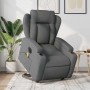 Sillón de masaje eléctrico reclinable elevable tela gris oscuro en Sillones | Comprar online en Foru.es