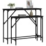 Mesas consolas 2 unidades madera de ingeniería negra de , Mesas auxiliares - Ref: Foro24-834140, Precio: 54,75 €, Descuento: %