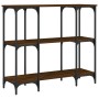 Mesa consola madera de ingeniería marrón roble 102x35x90 cm de , Mesas auxiliares - Ref: Foro24-834149, Precio: 65,17 €, Desc...