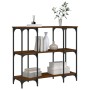 Mesa consola madera de ingeniería marrón roble 102x35x90 cm de , Mesas auxiliares - Ref: Foro24-834149, Precio: 65,17 €, Desc...
