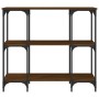 Mesa consola madera de ingeniería marrón roble 102x35x90 cm de , Mesas auxiliares - Ref: Foro24-834149, Precio: 65,17 €, Desc...